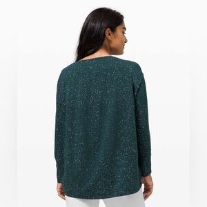 Lululemon Back in Action Oversized Long Sleeve Comfort Splatter Top